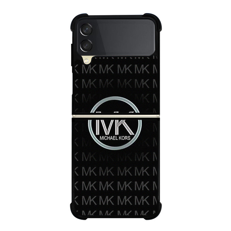 MICHAEL KORS BLACK PATTERN Samsung Galaxy Z Flip 3 Case Cover