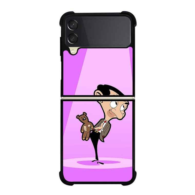 MR BEAN AND TEDDY BEAR CARTOON Samsung Galaxy Z Flip 3 Case Cover