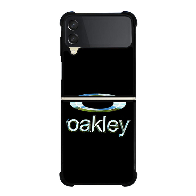 OAKLEY METAL BLACK EMBLEM Samsung Galaxy Z Flip 3 Case Cover