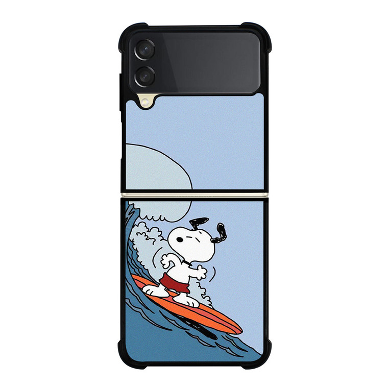 SNOOPY SURFING CARTOON Samsung Galaxy Z Flip 3 Case Cover