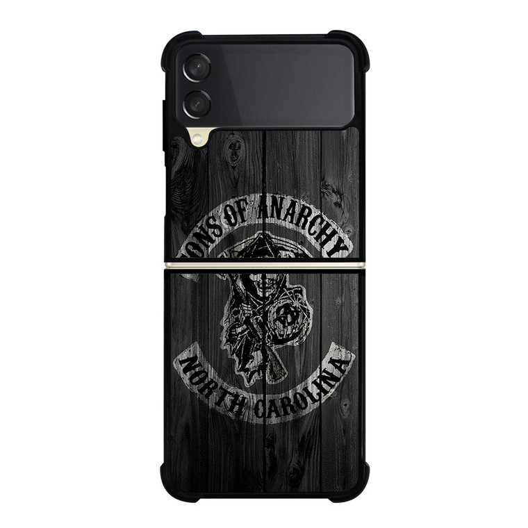 SONS OF ANARCHY NORTH CAROLINA WOOD LOGO Samsung Galaxy Z Flip 3 Case Cover