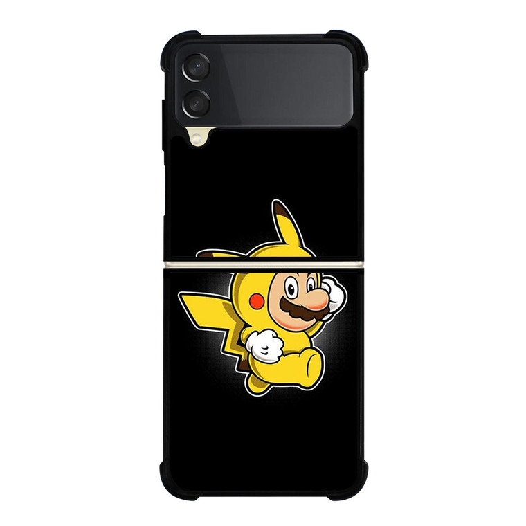 SUPER MARIO BROS X PIKACHU POKEMON Samsung Galaxy Z Flip 3 Case Cover