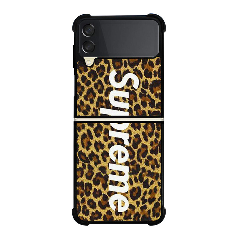 SUPREME LEOPARD SKIN Samsung Galaxy Z Flip 3 Case Cover