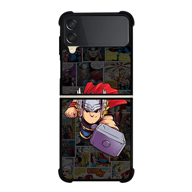 THOR MARVEL COMIC CUTE Samsung Galaxy Z Flip 3 Case Cover