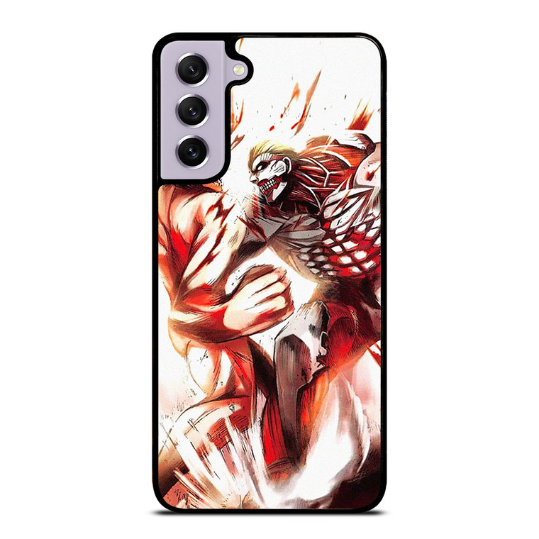 EREN YEAGER VS REINER ATTACK ON TITAN ANIME Samsung Galaxy S21 FE Case Cover