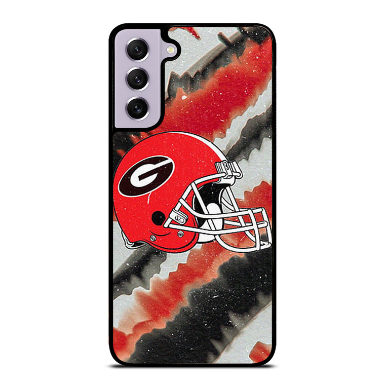 GEORGIA BULLDOGS PSYCHEDELIC HELMET Samsung Galaxy S21 FE Case Cover