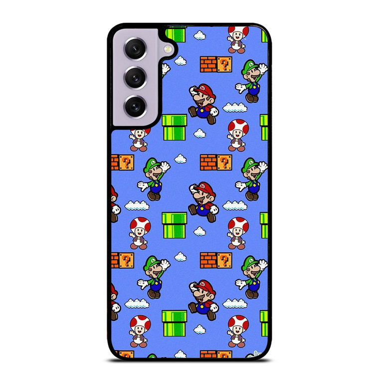 MARIO BROS LUIGI TOAD CUTE PATTERN Samsung Galaxy S21 FE Case Cover