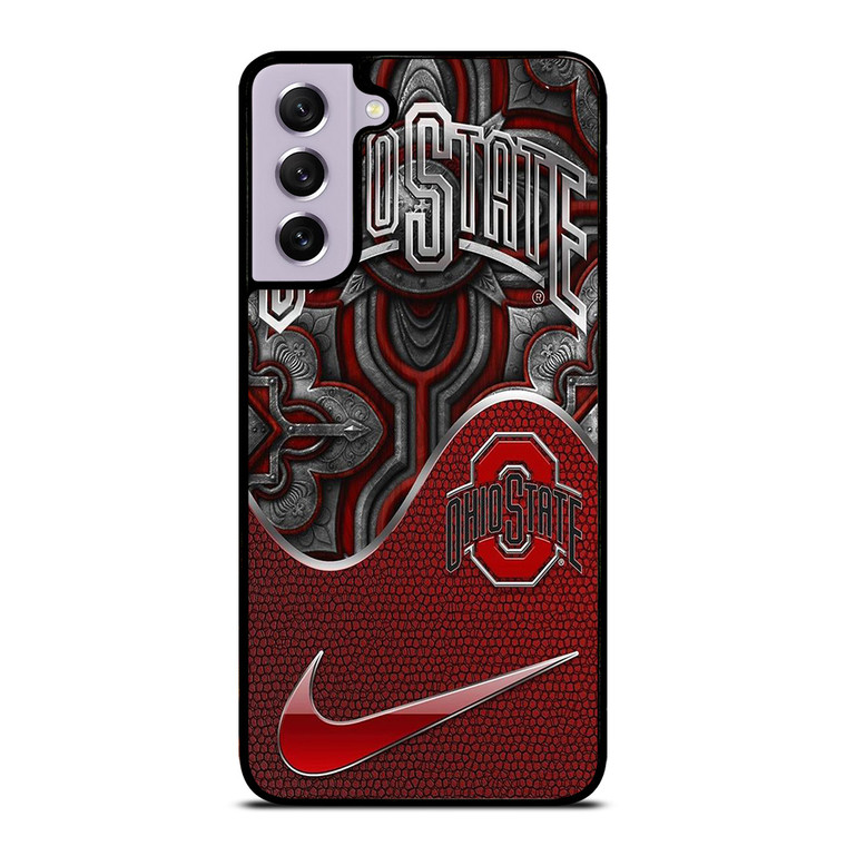 OHIO STATE BUCKEYES METAL EMBLEM Samsung Galaxy S21 FE Case Cover