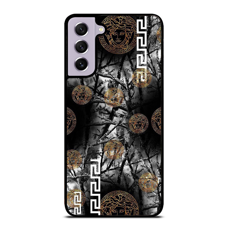 VERCASE CAMO LEAF BLACK WHITE Samsung Galaxy S21 FE Case Cover
