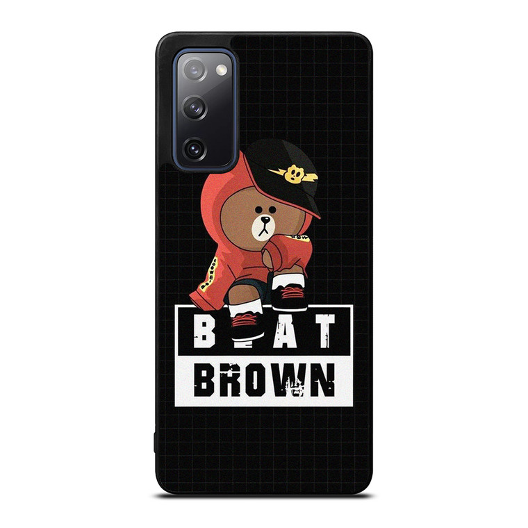 BROWN BEAR BEATS MUSIC CARTOON Samsung Galaxy S20 FE Case Cover