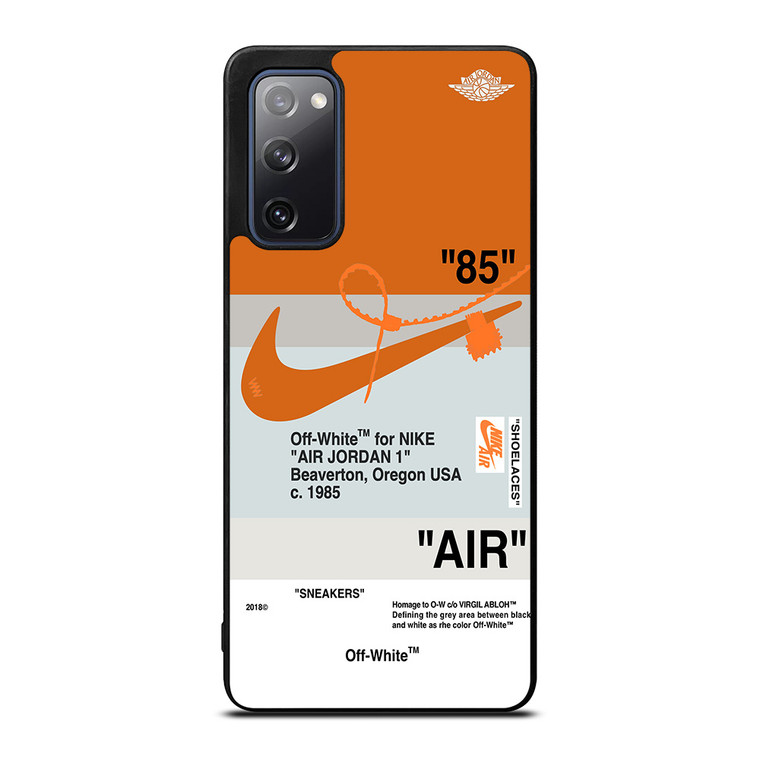 NIKE AIR JORDAN 1 OFF WHITE ORANGE Samsung Galaxy S20 FE Case Cover