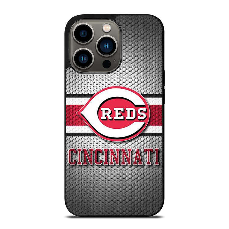 CINCINNATI RED BASEBALL METAL LOGO iPhone 13 Pro Case Cover