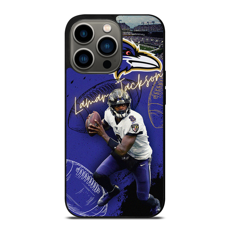LAMAR JACKSON BALTIMORE RAVENS NFL FOOTBALL iPhone 13 Pro Case Cover