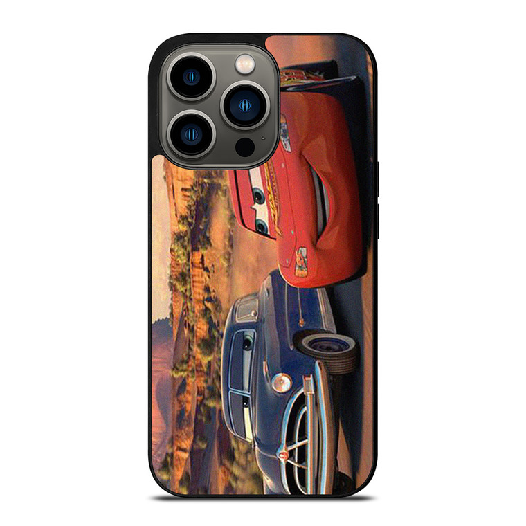 LIGHTNING MCQUEEN AND DOG HUDSON CARS iPhone 13 Pro Case Cover
