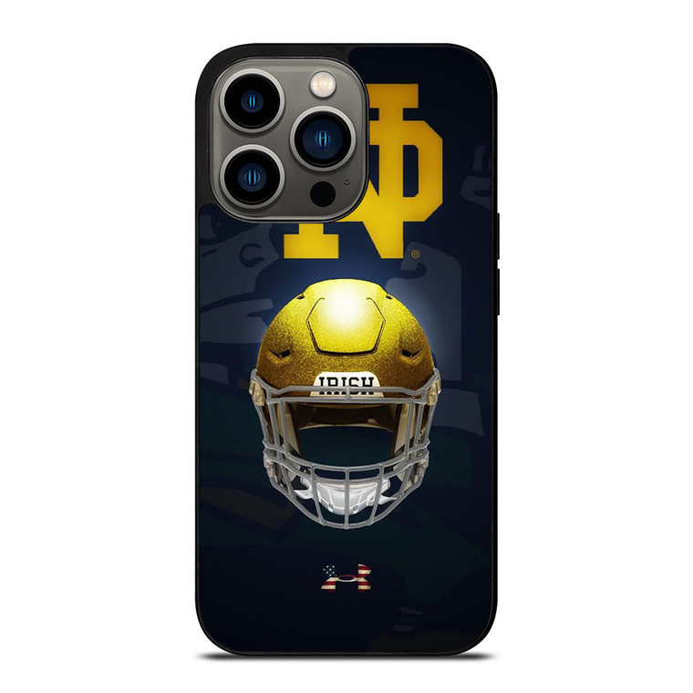 NOTRE DAME FIGHTING IRISH HELMET UNDER ARMOUR iPhone 13 Pro Case Cover