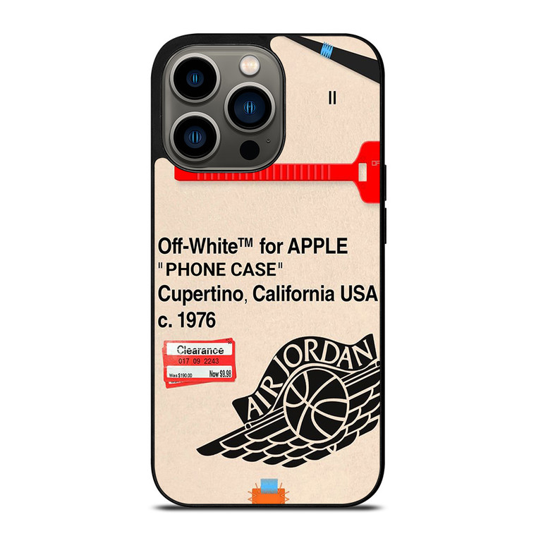 OFF WHITE AIR JORDAN APPLE iPhone 13 Pro Case Cover