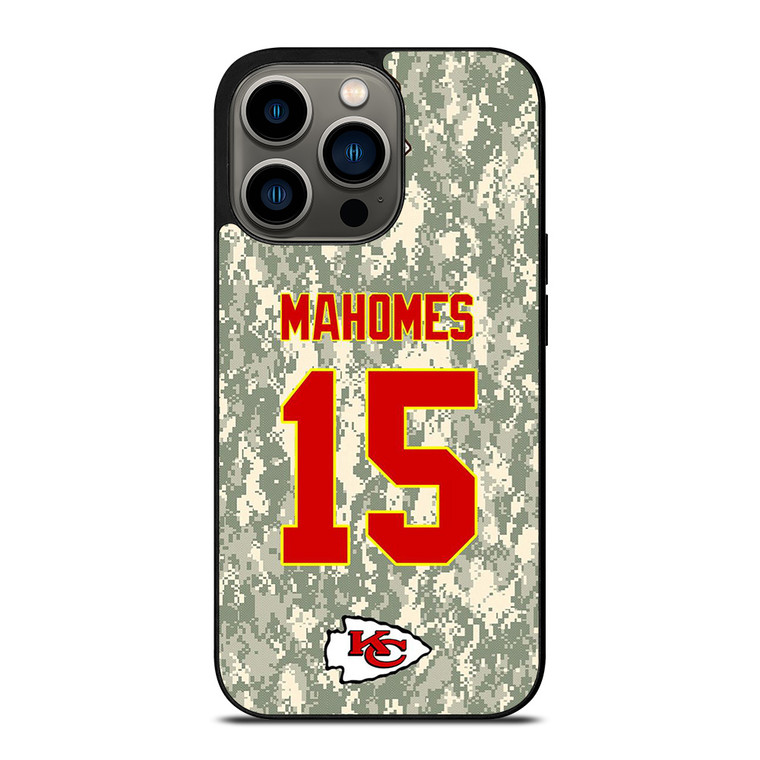 PATRICK MAHOMES KANSAS CITY CHIEFS CAMO KIT iPhone 13 Pro Case Cover