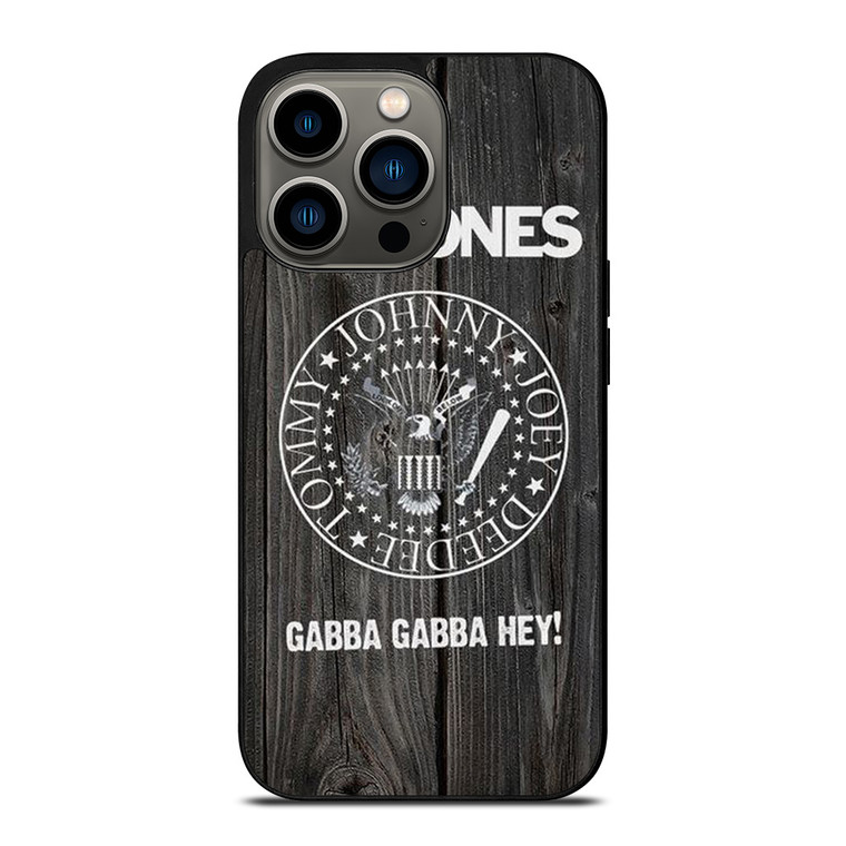 RAMONES BAND WOOD BADGE iPhone 13 Pro Case Cover
