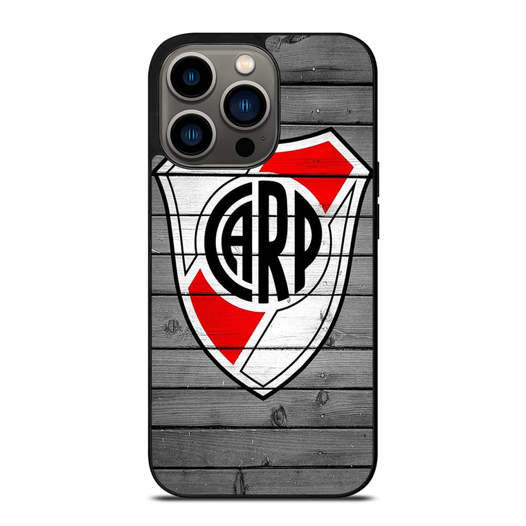 RIVER PLATE FOOTBALL WOOD LOGO iPhone 13 Pro Case Cover