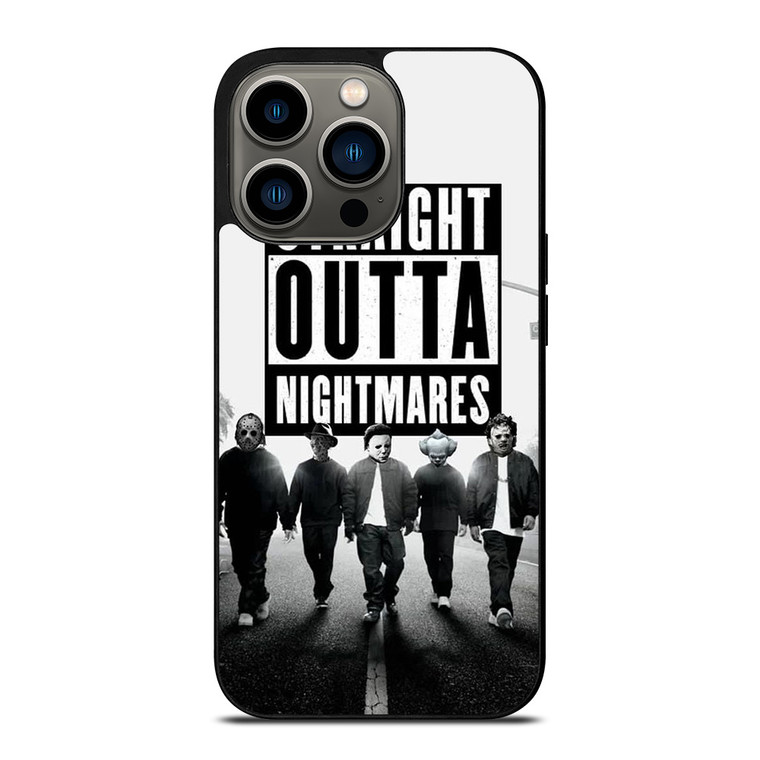 STRAIGHT OUTTA NIGHTMARES HORROR MOVIES CHARACTERS iPhone 13 Pro Case Cover