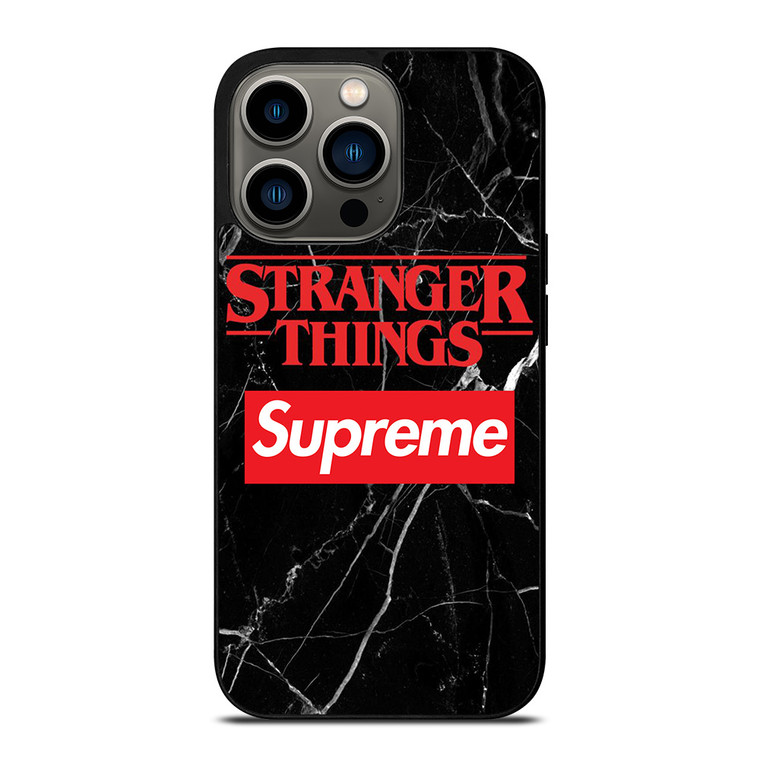 STRANGER THINGS X SUPREME LOGO iPhone 13 Pro Case Cover