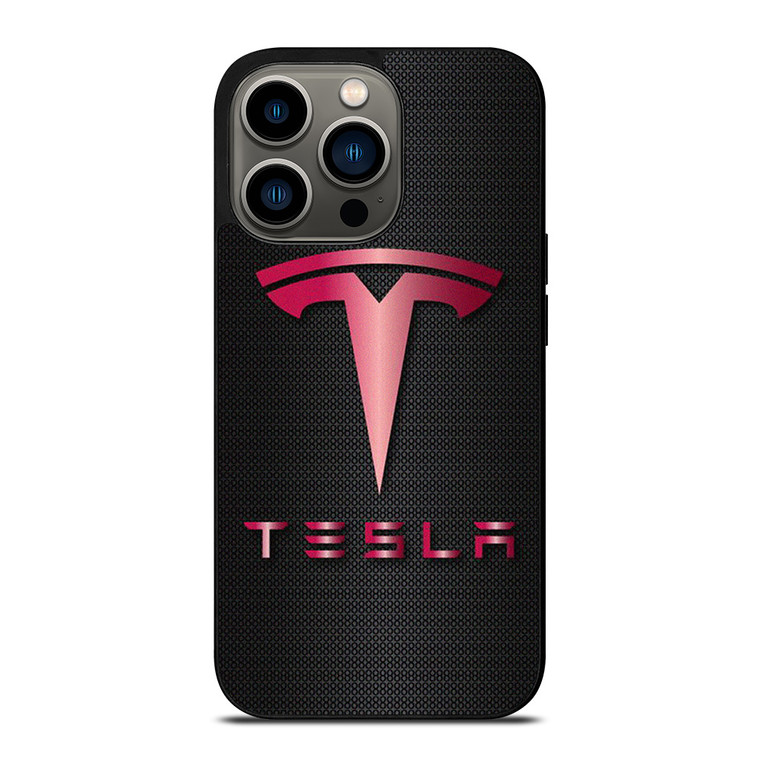 TESLA PINK CARBON iPhone 13 Pro Case Cover