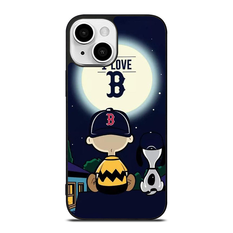 BOSTON RED SOX CHARLIE BROWN SNOOPY iPhone 13 Mini Case Cover