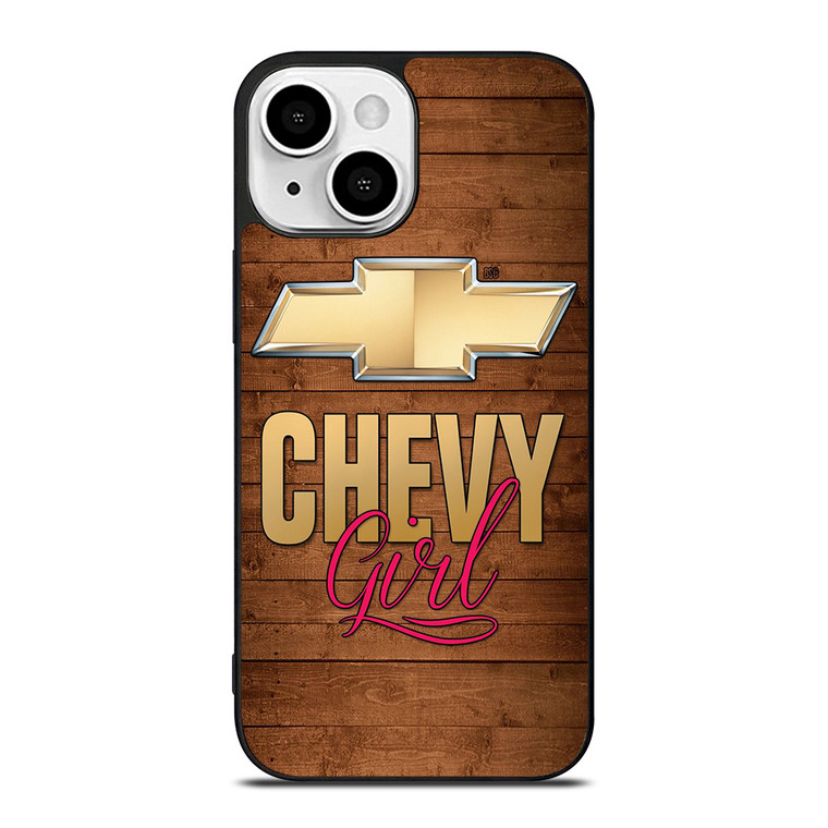 CHEVY GIRL WOOD LOGO iPhone 13 Mini Case Cover