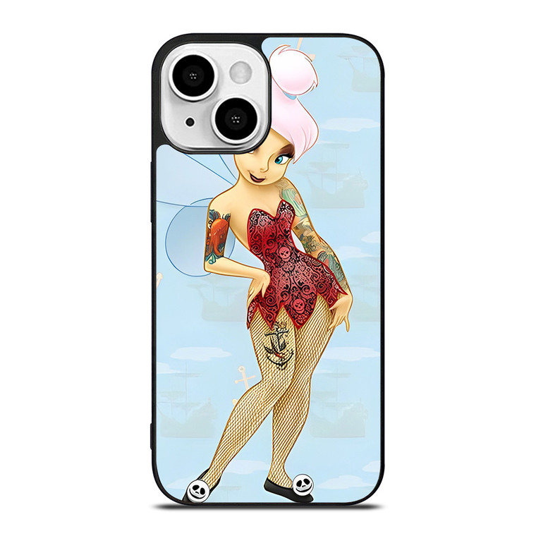 DISNEY TINKERBELL GOTHIC TATOOED CARTOON iPhone 13 Mini Case Cover