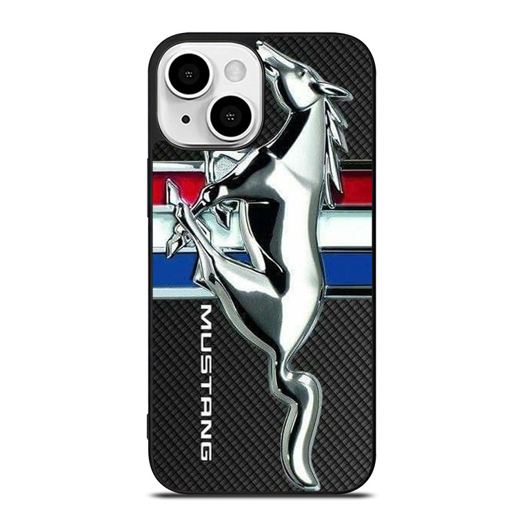 FORD MUSTANG CARBON METAL EMBLEM iPhone 13 Mini Case Cover
