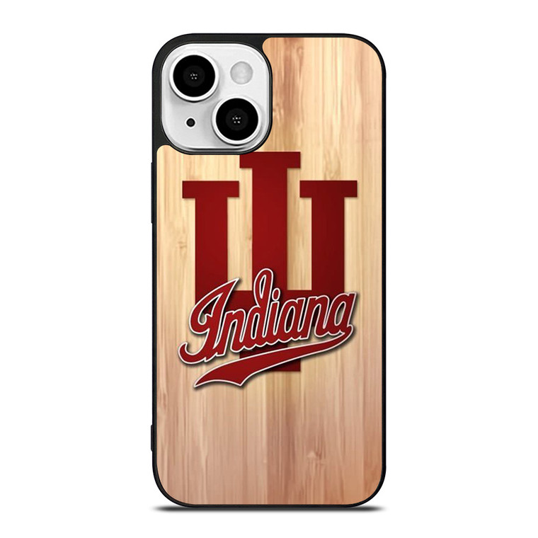 INDIANA HOOSIERS WOOD LOGO iPhone 13 Mini Case Cover