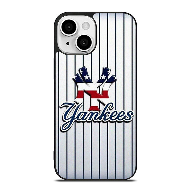 NEW YORK YANKEES USA FLAG STRIPE LOGO iPhone 13 Mini Case Cover NEW YORK YANKEES USA FLAG STRIPE LOGO iPhone 13 Mini Case Cover