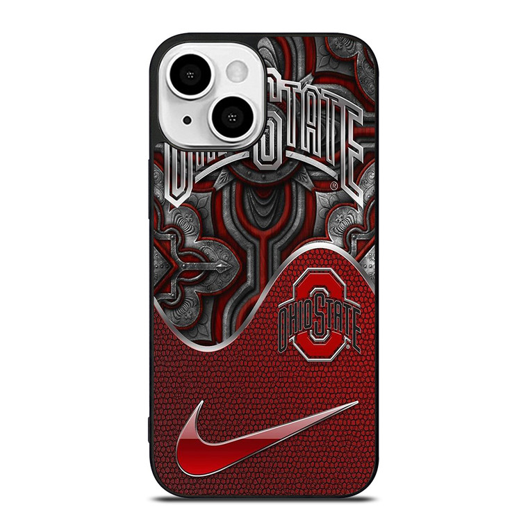 OHIO STATE BUCKEYES METAL EMBLEM iPhone 13 Mini Case Cover