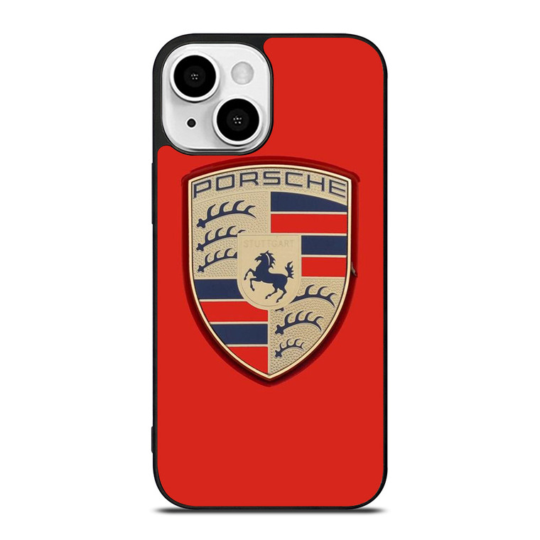 PORSCHE RED EMBLEM iPhone 13 Mini Case Cover