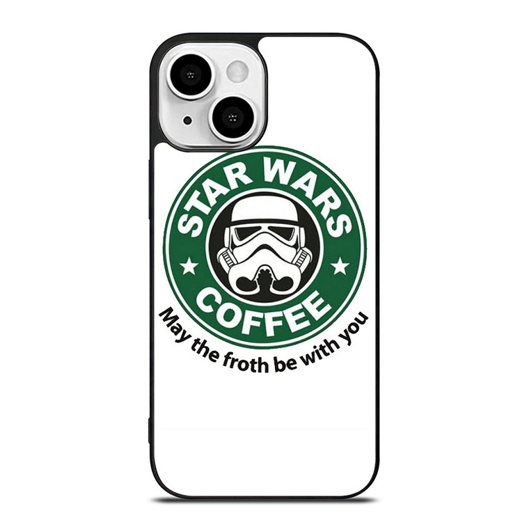 STARBUCKS COFFEE STAR WARS MAY THE FROTH BE WITH YOU iPhone 13 Mini Case Cover