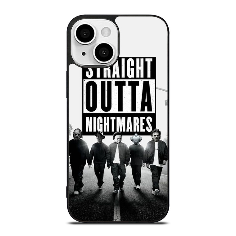 STRAIGHT OUTTA NIGHTMARES HORROR MOVIES CHARACTERS iPhone 13 Mini Case Cover