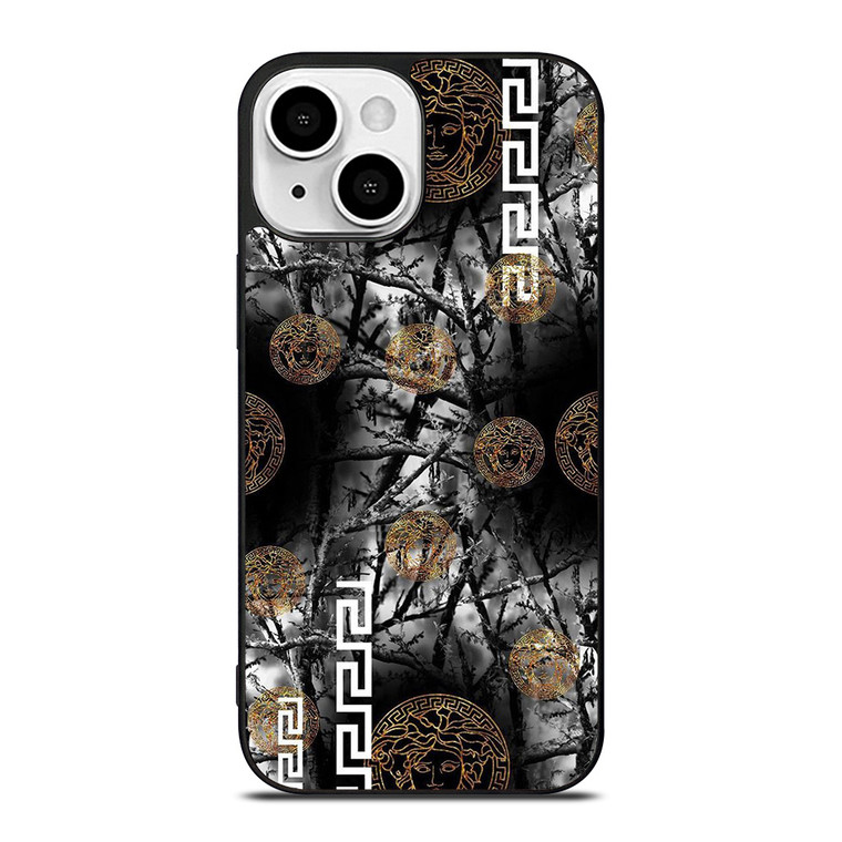 VERCASE CAMO LEAF BLACK WHITE iPhone 13 Mini Case Cover