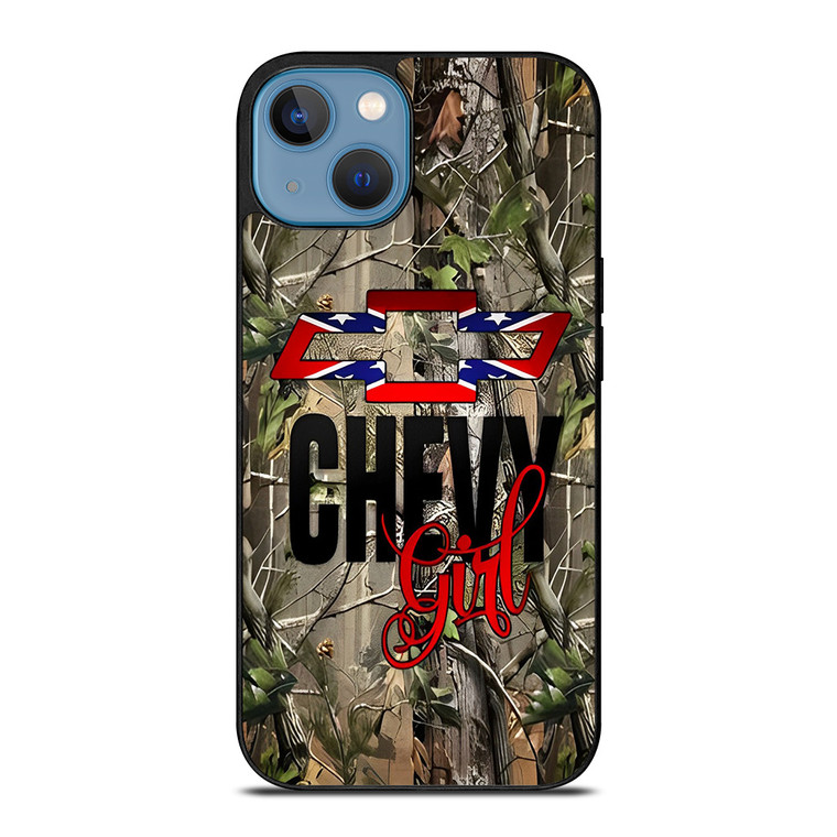 CHEVY GIRL CHEVROLET REBEL CAMO LOGO iPhone 13 Case Cover