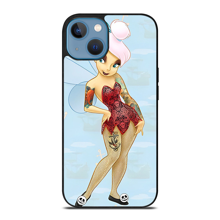 DISNEY TINKERBELL GOTHIC TATOOED CARTOON iPhone 13 Case Cover