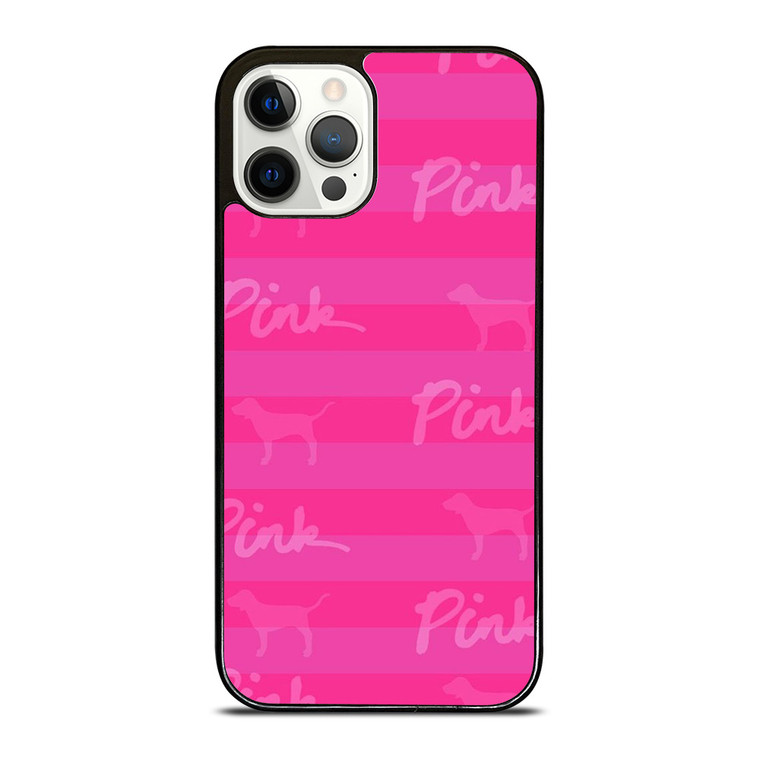 PINK NATION LUXE DOG STRIPE  iPhone 12 Pro Case Cover