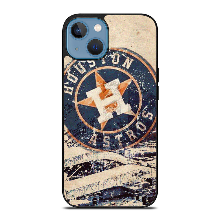 HOUSTON ASTROS BASEBALL VINTAGE BADGE iPhone 13 Case Cover