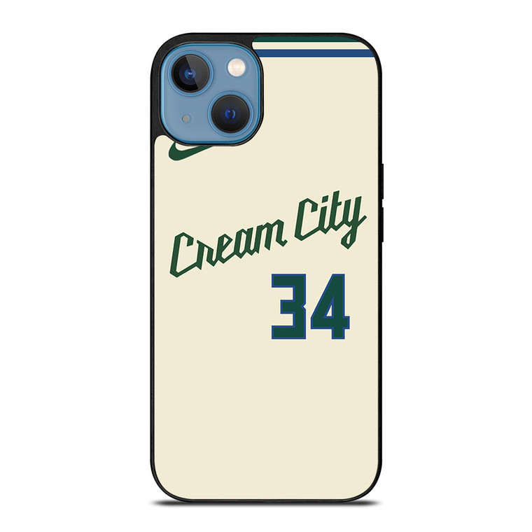 MILAUKEE BUCKS CREAM CITY NBA KIT iPhone 13 Case Cover MILAUKEE BUCKS CREAM CITY NBA KIT iPhone 13 Case Cover