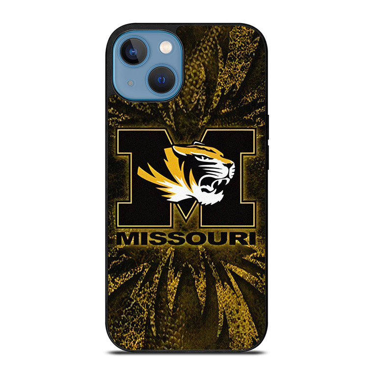 MISSOURI TIGERS FOOTBALL FOOTBALL SYMBOL iPhone 13 Case Cover MISSOURI TIGERS FOOTBALL FOOTBALL SYMBOL iPhone 13 Case Cover