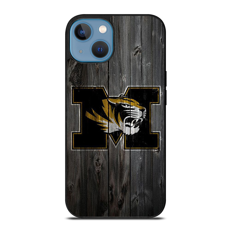 MISSOURI TIGERS FOOTBALL WOOD LOGO iPhone 13 Case Cover MISSOURI TIGERS FOOTBALL WOOD LOGO iPhone 13 Case Cover