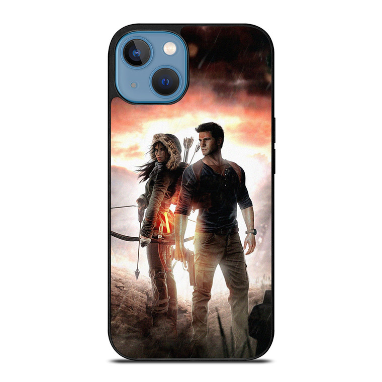 NATHAN DRAKE AND LARA CROFT UNCHARTED GAMES iPhone 13 Case Cover
