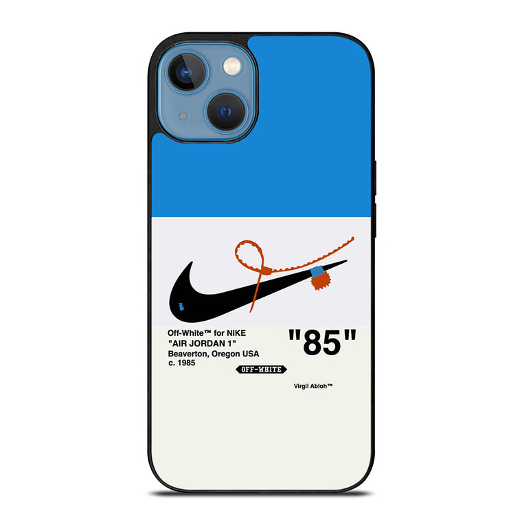 NIKE AIR JORDAN 1OFF WHITE BLUE iPhone 13 Case Cover NIKE AIR JORDAN 1OFF WHITE BLUE iPhone 13 Case Cover