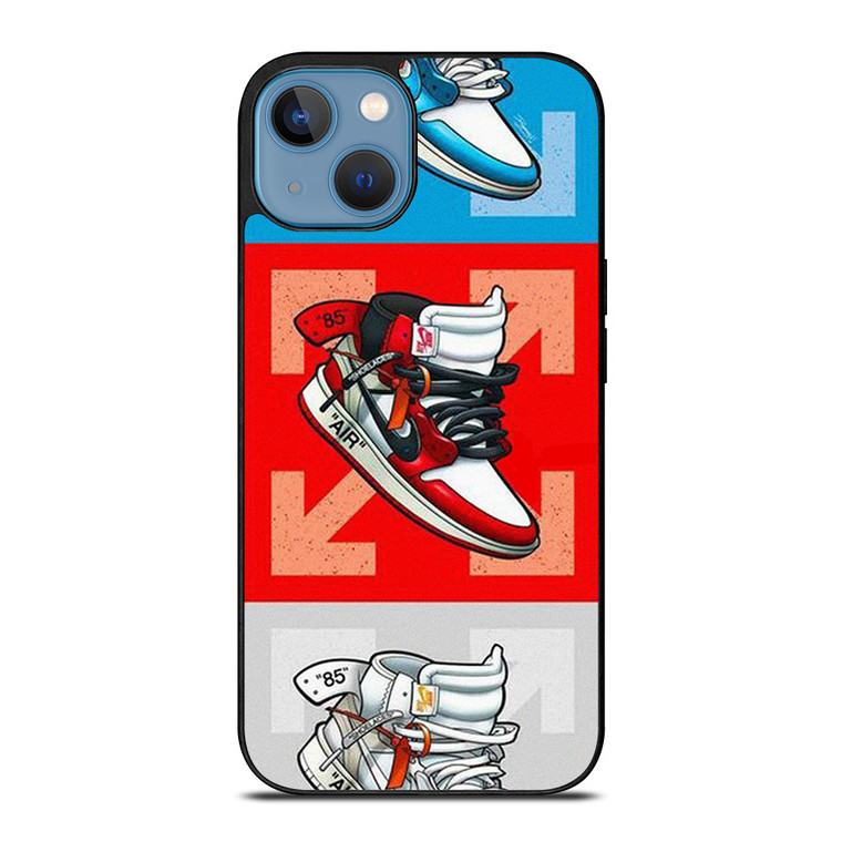 NIKE AIR JORDAN OFF WHITE SNEAKERS VECTOR iPhone 13 Case Cover NIKE AIR JORDAN OFF WHITE SNEAKERS VECTOR iPhone 13 Case Cover