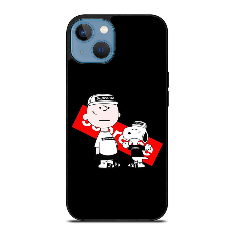 SUPREME SNOOPY AND CHARLIE BROWN iPhone 13 Case Cover SUPREME SNOOPY AND CHARLIE BROWN iPhone 13 Case Cover