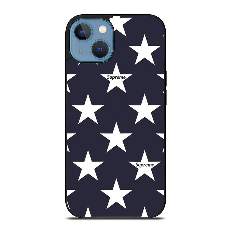 SUPREME STARS PATTERN iPhone 13 Case Cover