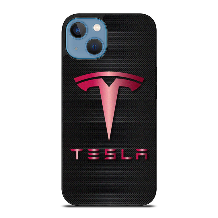 TESLA PINK CARBON iPhone 13 Case Cover TESLA PINK CARBON iPhone 13 Case Cover